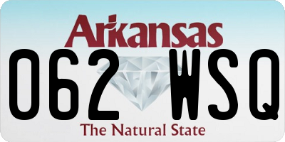 AR license plate 062WSQ