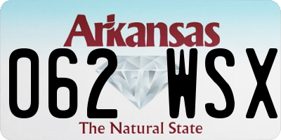 AR license plate 062WSX