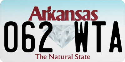 AR license plate 062WTA