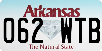 AR license plate 062WTB