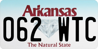 AR license plate 062WTC
