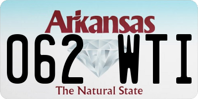 AR license plate 062WTI