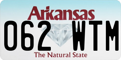AR license plate 062WTM