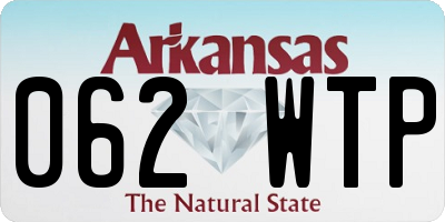 AR license plate 062WTP