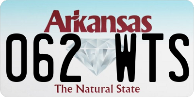 AR license plate 062WTS