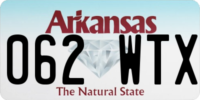 AR license plate 062WTX