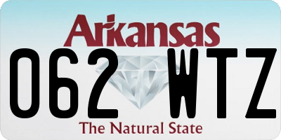 AR license plate 062WTZ