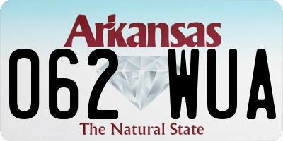 AR license plate 062WUA