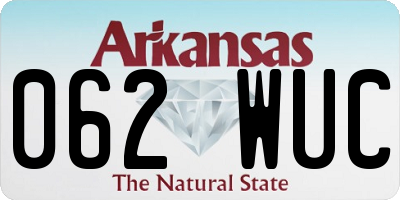 AR license plate 062WUC