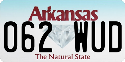 AR license plate 062WUD