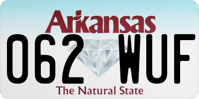 AR license plate 062WUF