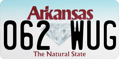 AR license plate 062WUG
