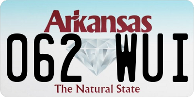 AR license plate 062WUI
