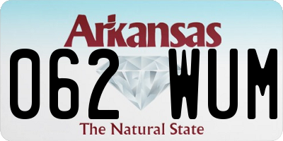 AR license plate 062WUM