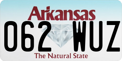 AR license plate 062WUZ