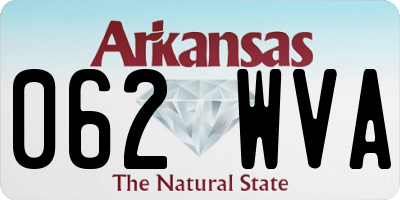 AR license plate 062WVA