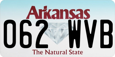 AR license plate 062WVB