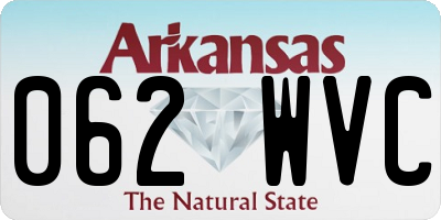 AR license plate 062WVC