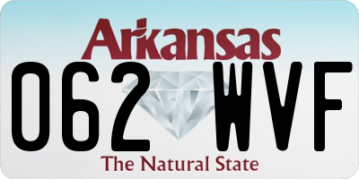 AR license plate 062WVF