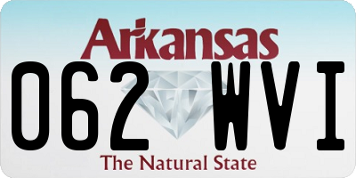 AR license plate 062WVI