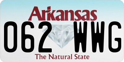 AR license plate 062WWG