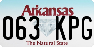 AR license plate 063KPG