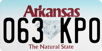 AR license plate 063KPO