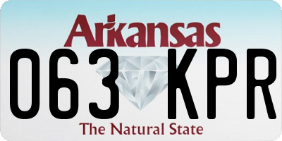 AR license plate 063KPR