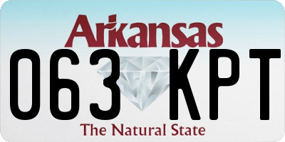 AR license plate 063KPT