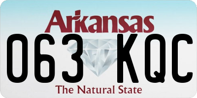 AR license plate 063KQC