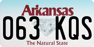 AR license plate 063KQS