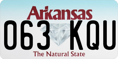 AR license plate 063KQU