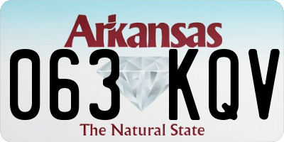 AR license plate 063KQV