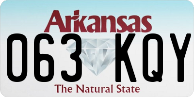 AR license plate 063KQY