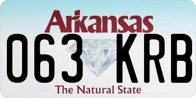 AR license plate 063KRB