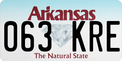 AR license plate 063KRE