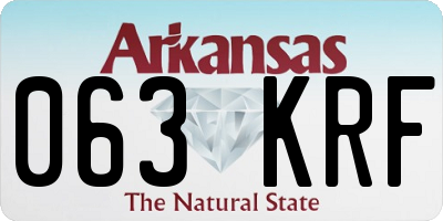 AR license plate 063KRF