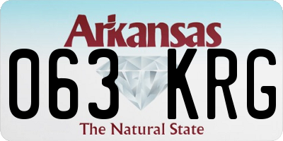 AR license plate 063KRG