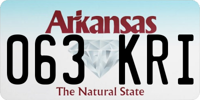 AR license plate 063KRI