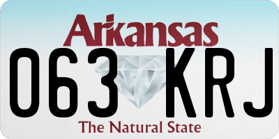 AR license plate 063KRJ