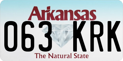 AR license plate 063KRK