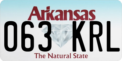 AR license plate 063KRL