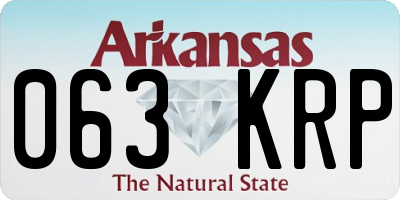 AR license plate 063KRP