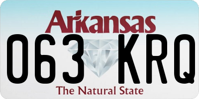 AR license plate 063KRQ