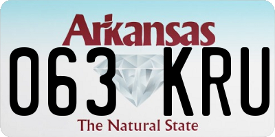 AR license plate 063KRU