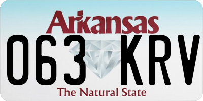 AR license plate 063KRV