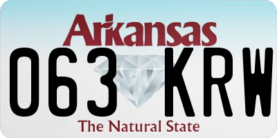 AR license plate 063KRW