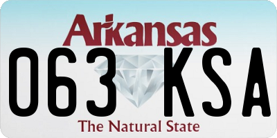 AR license plate 063KSA