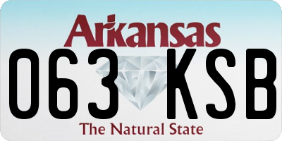 AR license plate 063KSB