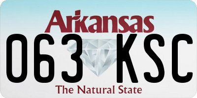 AR license plate 063KSC